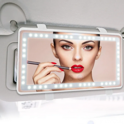 ESPEJO DE MAQUILLAJE CON LUCES PARA AUTO